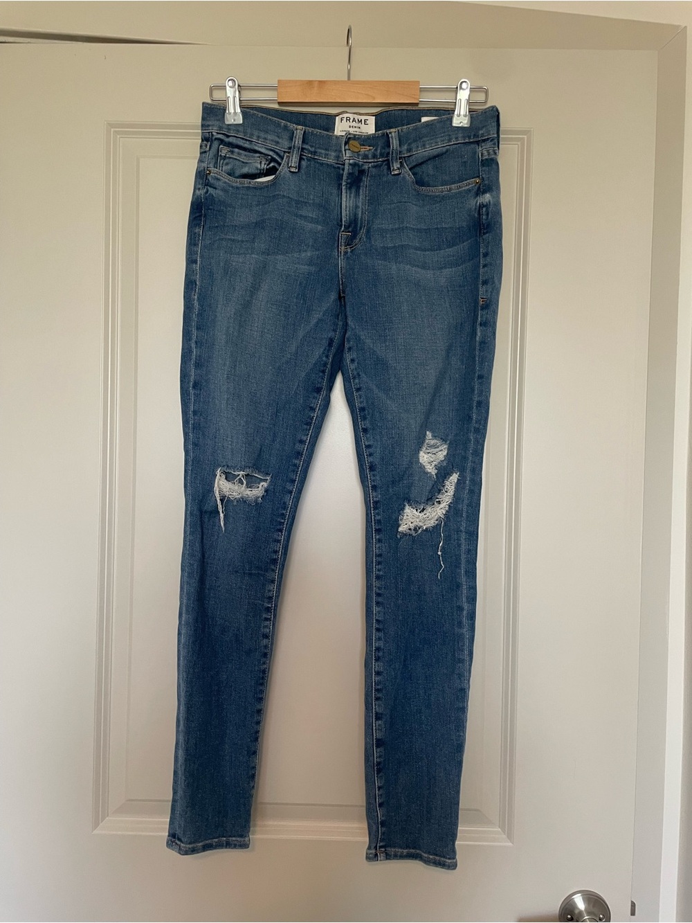 Frame Le Skinny de Jeanne Blue Denim Jeans